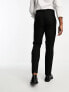 ASOS DESIGN slim tuxedo suit trousers in black W30 L30 - фото #5