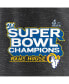 Фото #5 товара Women's Heather Charcoal Los Angeles Rams Super Bowl LVI Champions Parade V-Neck T-shirt