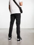 Calvin Klein – Satin-Chinohose in Schwarz mit schmalem Schnitt