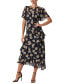 Фото #1 товара Women's Floramae Floral Ruffle-Trim Midi Dress