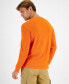 Men's Thermal Long-Sleeve Ribbed Crewneck Sweater, Created for Macy's Оранжевый, XL - фото #2