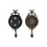 Фото #1 товара Настенное часы DKD Home Decor 27 x 7,5 x 57,5 cm Стеклянный Чёрный Позолоченный Железо маятник (2 штук)