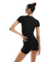 Фото #2 товара The Couture Club short sleeve fitted playsuit in black