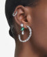 ფოტო #6 პროდუქტის Silver-Tone Mesmera Green Stone Drop Earrings