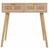 Hall Table with Drawers Alexandra House Living Natural MDF Wood 42 x 79 x 80 cm