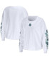 ფოტო #1 პროდუქტის Women's White Seattle Kraken Celebration Cropped Long Sleeve T-shirt