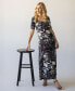 Фото #4 товара Women's Print Elbow Sleeve Casual A Line Maxi Dress