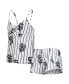 Фото #1 товара Women's White San Francisco Giants Reel Allover Print Tank Top and Shorts Sleep Set