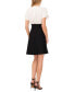 Фото #2 товара Women's Colorblocked Dolman Short Sleeve Dress