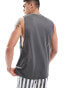 Фото #7 товара ASOS DESIGN relaxed tank vest in grey sporty mesh