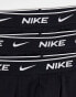 Nike cotton stretch 3 pack boxer briefs in black