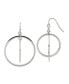 Stainless Steel Polished Double Circle Dangle Earrings
