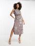Фото #1 товара ASOS DESIGN floral geo embellished maxi dress with cold shoulder detail in mauve