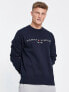 Фото #1 товара Tommy Hilfiger embroidered logo sweatshirt in navy