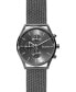 ფოტო #1 პროდუქტის Men's Chronograph Holst Gunmetal Stainless Steel Mesh Bracelet Watch 42mm