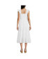 Women's Cotton Dobby Smocked Dress with Ruffle Straps