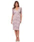 ფოტო #1 პროდუქტის Women's V-Neck Soutache Lace Sheath Dress