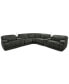 Фото #1 товара Sebaston 7-Pc. Fabric Sectional with 3 Power Motion Recliners and 2 USB Consoles, Created for Macy's