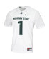 Фото #4 товара Men's #1 White Michigan State Spartans Untouchable Game Jersey