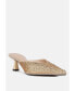 Фото #2 товара Women aldora rhinestones embellished satin mules