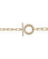 ფოტო #2 პროდუქტის Teens 14K Gold Plated with Cubic Zirconia Double Entwined Cable Chain Bracelet