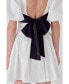 Фото #5 товара Women's Contrast Bow Low Back Mini Dress