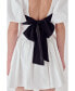 Women's Contrast Bow Low Back Mini Dress