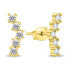 Charming gold-plated earrings with clear zircons EA864Y