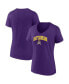 Фото #1 товара Women's Purple ECU Pirates Evergreen Campus V-Neck T-shirt