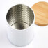 Фото #4 товара Хранение продуктов Zeller SCANDI Vorratsbehälter с высоким круглым бамбуковым крышкой белый
