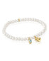 Фото #1 товара Bracelet made of real pearls with a gold-plated teddy bear 1004025000