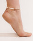 ფოტო #5 პროდუქტის Freshwater Pearl Polished Pebble Beaded Anklet