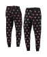 Men's Black Chicago Bulls Allover Logo Jogger Pants