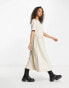 Monki front pocket midi shirt dress