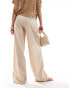 Фото #3 товара JJXX linen blend wide fit trouser in beige