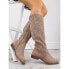 S.Barski W OLI245 beige suede boots