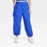 Фото #2 товара Women's High-Rise Cargo Parachute Pants - All In Motion Blue S