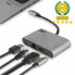 Фото #1 товара ACT AC7040 USB-C to HDMI multiport adapter with ethernet - USB hub and cardreader - Wired - USB 3.2 Gen 1 (3.1 Gen 1) Type-C - 1000 Mbit/s - Grey - 5 Gbit/s - 4096 x 2160 pixels