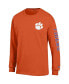 Men's Orange Clemson Tigers Team Stack Long Sleeve T-shirt