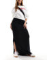 Object column maxi skirt in black