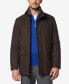 ფოტო #1 პროდუქტის Men's Brooks Melton Wool Car Coat with Faux Fur Collar