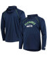 Men's Navy Seattle Seahawks Raglan Long Sleeve Hoodie T-shirt