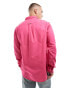 Superdry Overdyed cotton long sleeve shirt in punk pink