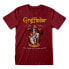 HEROES Official Harry Potter Gryffindor Red Crest short sleeve T-shirt