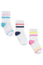 Фото #1 товара Kız Çocuk 3'lü Soket Çorap Set 2-12 Yaş Çorap Beyaz