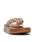 Фото #1 товара Women's F-Mode Woven-Leather Flatform Toe-Post Sandals