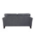 White Label Emilio 71" Leather Love Seat - фото #3