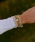 Фото #3 товара Браслет Macy's Cultured Pearl & Polished Bead Stretch 18k Gold-Plated.