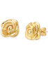 Фото #1 товара Polished Rose Stud Earrings in 14k Gold