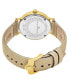 ფოტო #3 პროდუქტის Alexander Watch A201-02, Ladies Quartz Small-Second Watch with Yellow Gold Tone Stainless Steel Case on Gold Satin Strap